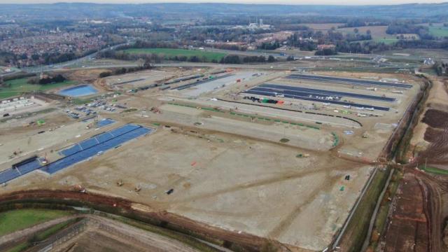 large lorry park in development